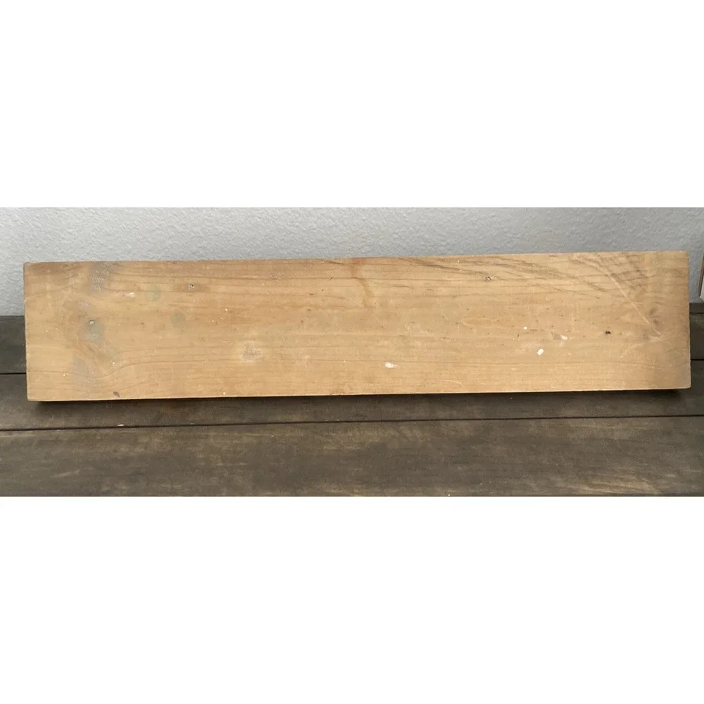 Vintage 1990s Heart Cut-out Wood Handmade Country Cottage Wall Shelf 16.5